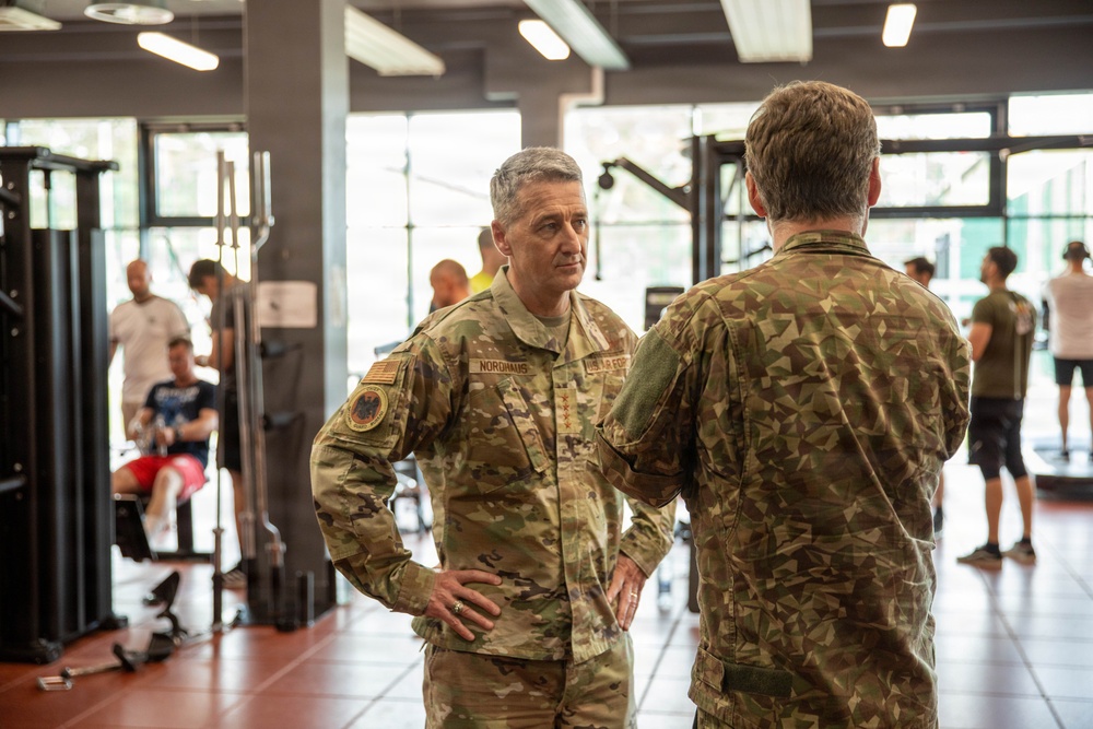 Chief of the National Guard Bureau visits Military Base Ādaži