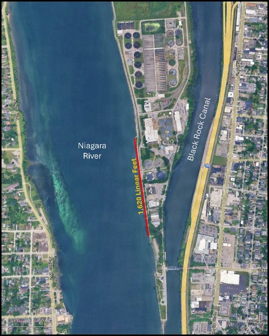Map of Repairs to Seawall on Unity Island