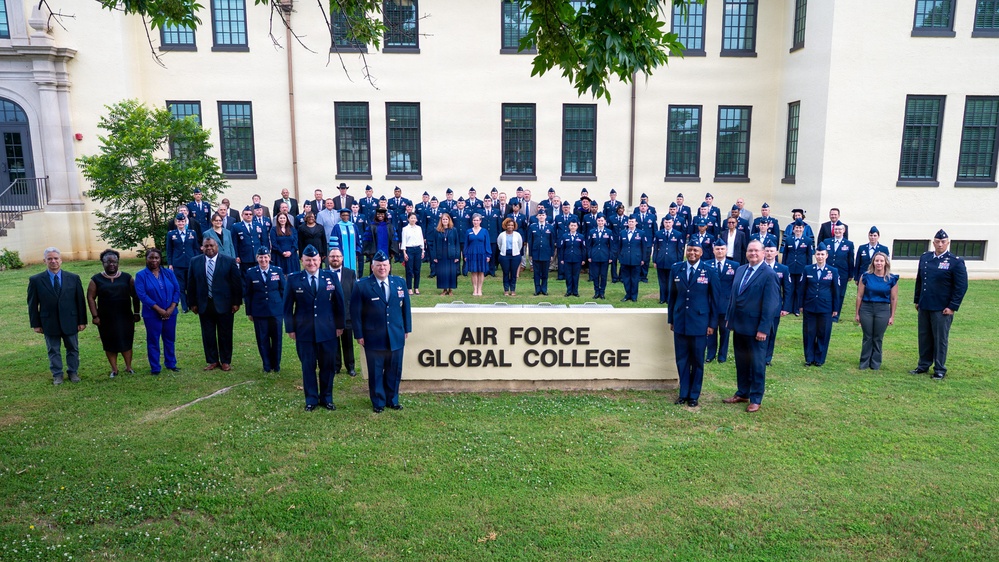 Air Force Global College Leadership and Staff group photo at Maxwell AFB