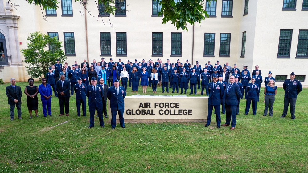Air Force Global College Leadership and Staff group photo at Maxwell AFB