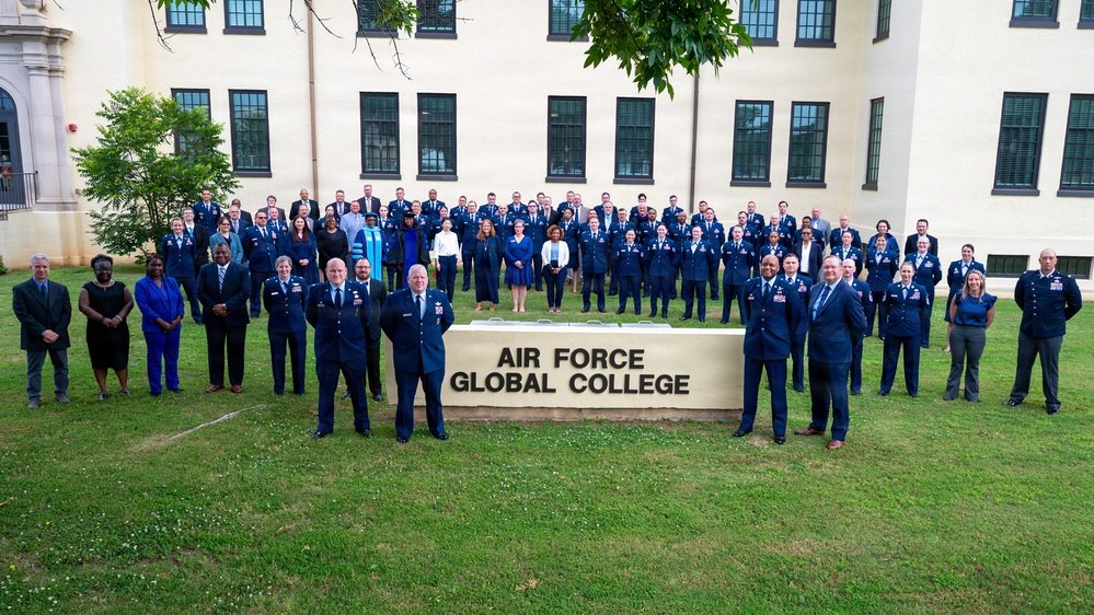 Air Force Global College Leadership and Staff group photo at Maxwell AFB