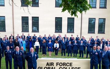 Air Force Global College Leadership and Staff group photo at Maxwell AFB