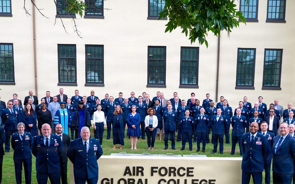 Air Force Global College Leadership and Staff group photo at Maxwell AFB