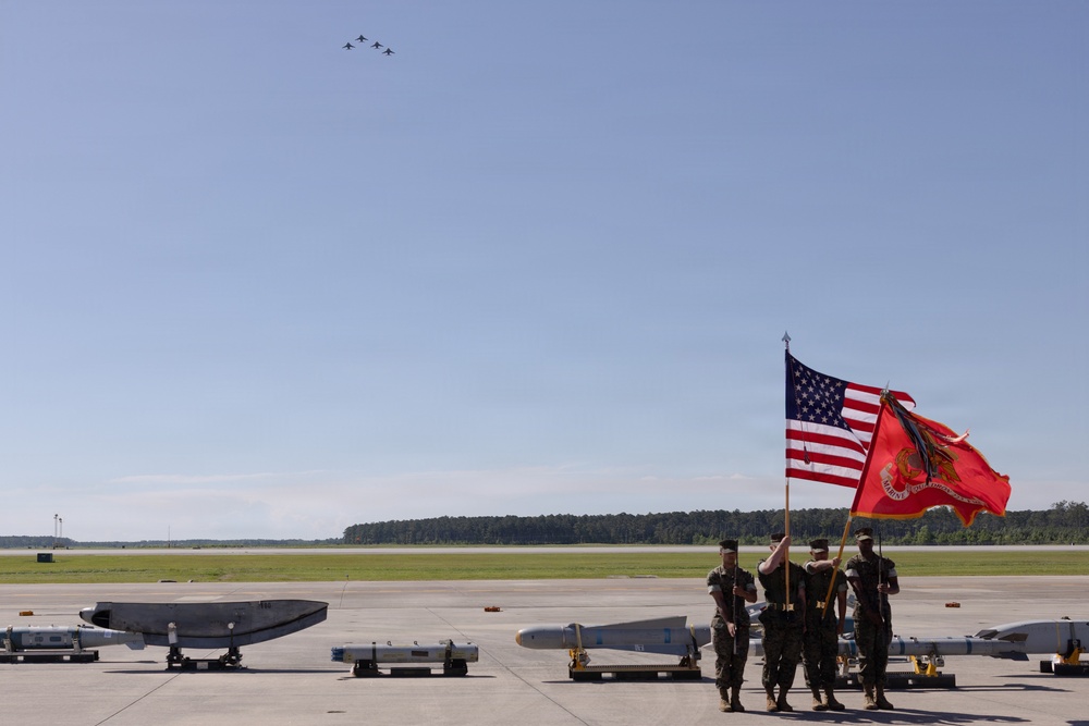 VMA-223 Harrier sundown ceremony