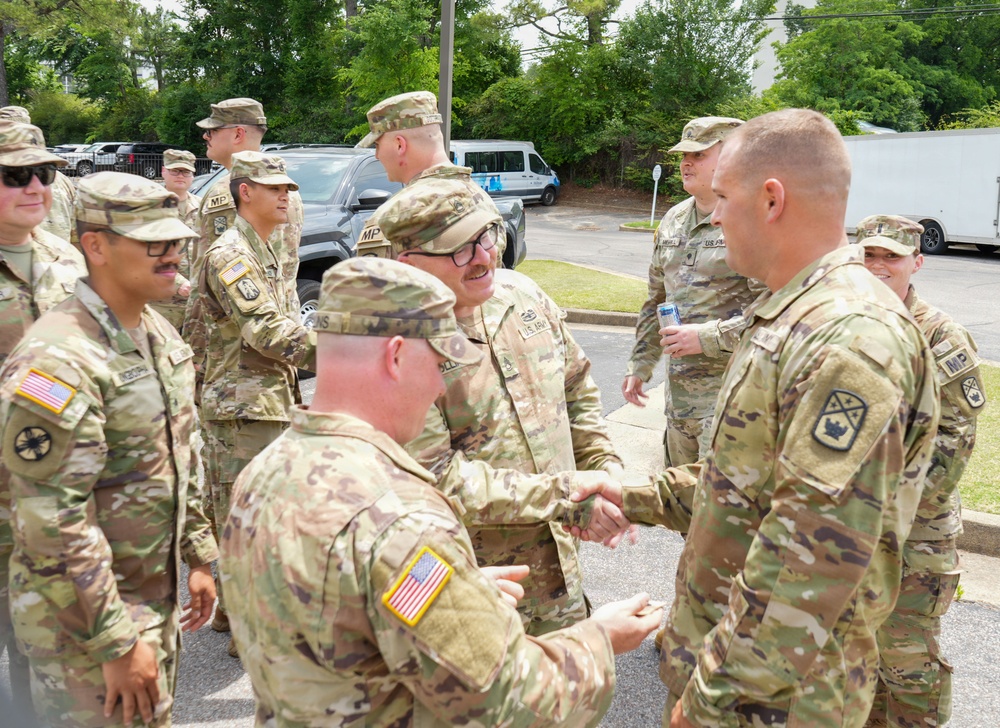 Tennessee Army National Guardsmen congratulate new sergeant