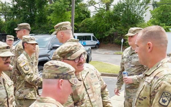 Tennessee Army National Guardsmen congratulate new sergeant