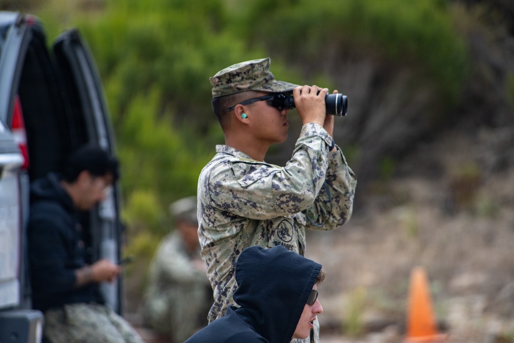 NMCB 5 Trains Shooting Range Qualifications