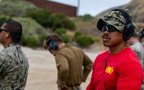 NMCB 5 Trains Shooting Range Qualifications