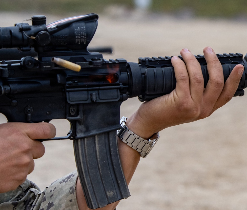 NMCB 5 Trains Shooting Range Qualifications