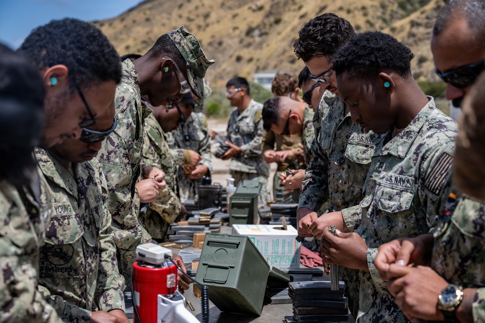 NMCB 5 Trains Shooting Range Qualifications