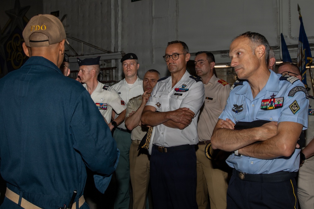 Senior officers from the Center for Higher Military Studies tour the IKE