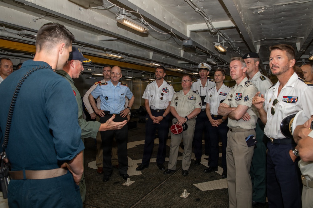 Senior officers from the Center for Higher Military Studies tour the IKE