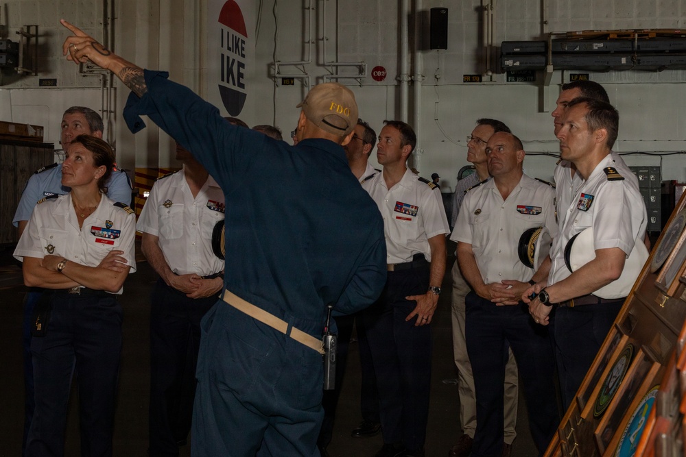 Senior officers from the Center for Higher Military Studies tour the IKE