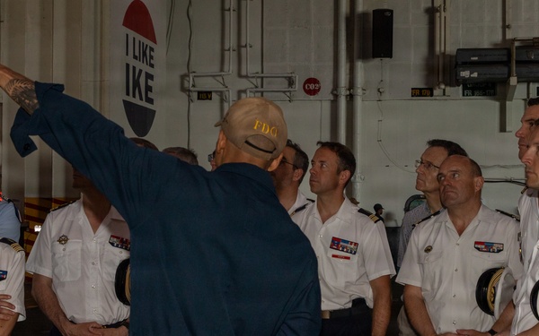 Senior officers from the Center for Higher Military Studies tour the IKE