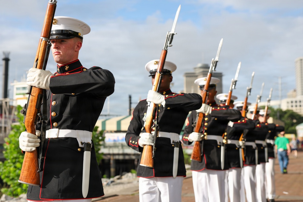 Silent Drill Platoon takes on Sail 250 New Orleans