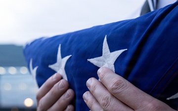 U.S. Service Members Conduct Evening Colors at The Veterans Affairs Hospital during Sail 250 New Orleans