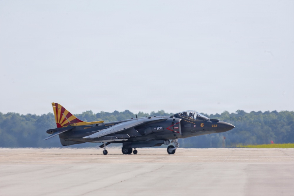 VMA-223 Harrier sundown ceremony