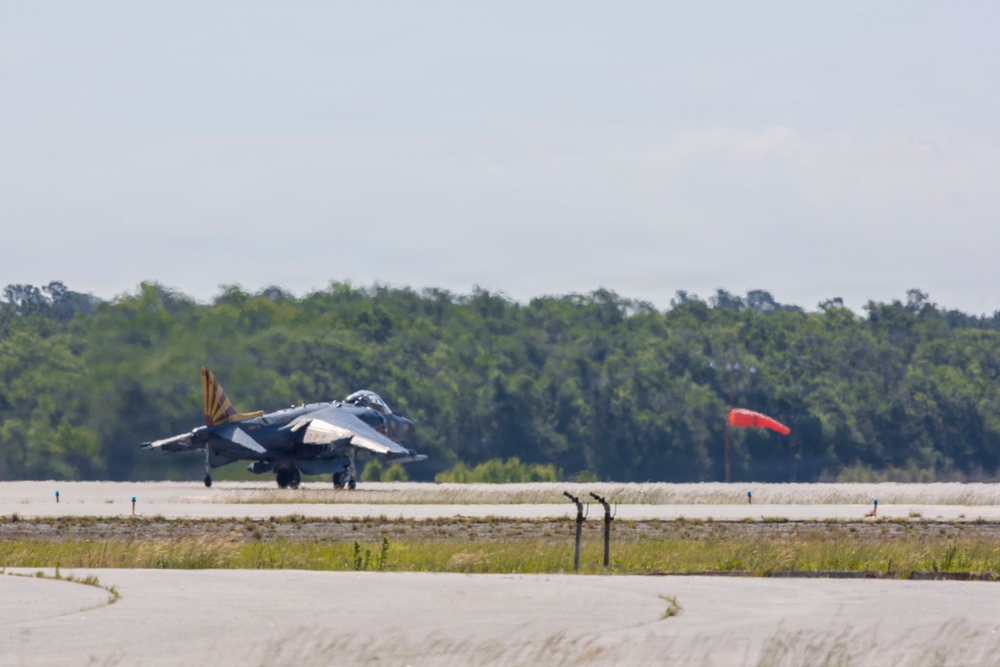 VMA-223 Harrier sundown ceremony