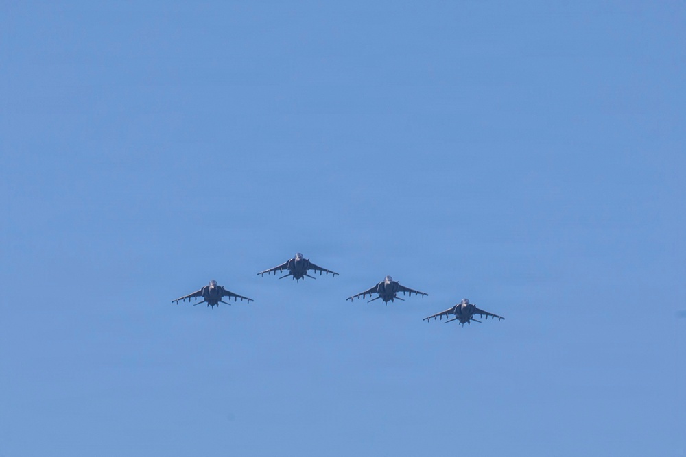 VMA-223 Harrier sundown ceremony