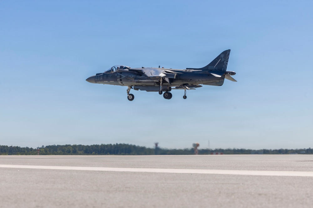 VMA-223 Harrier sundown ceremony