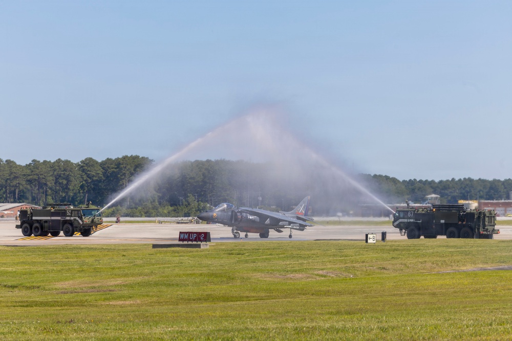 VMA-223 Harrier sundown ceremony