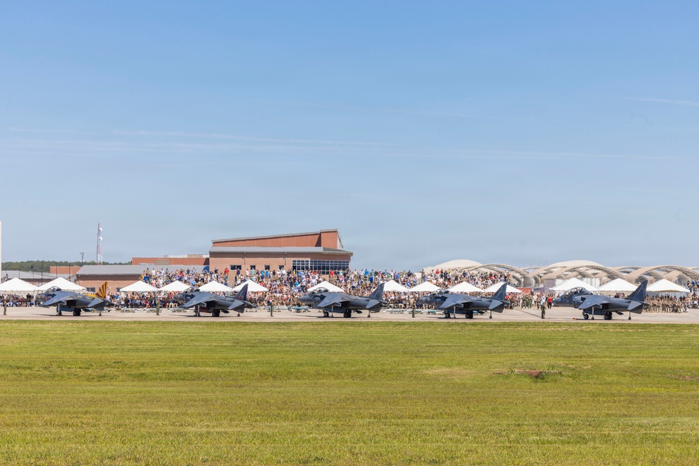 VMA-223 Harrier sundown ceremony