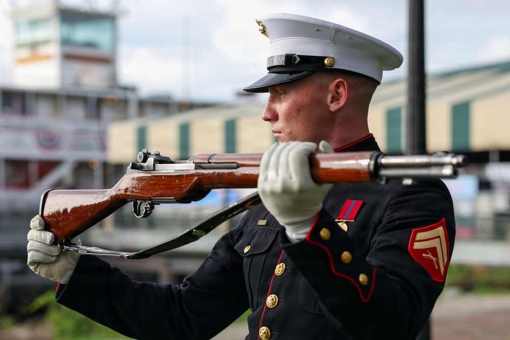 Silent Drill Platoon takes on Sail 250 New Orleans