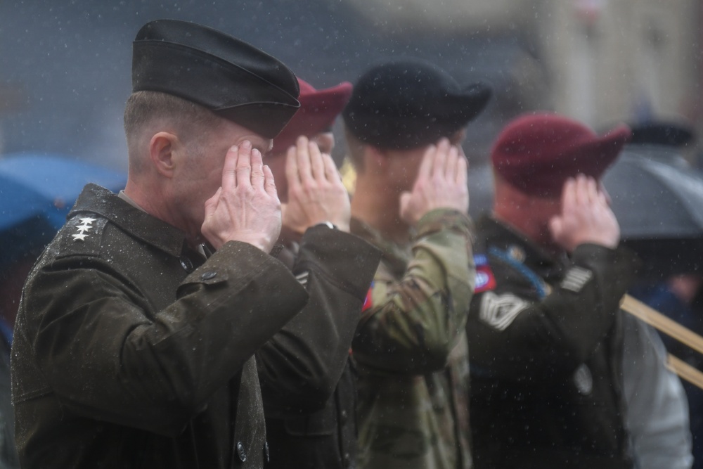 Airborne Ceremony at Sainte-Mère-Église Marks 82nd Anniversary of D-Day