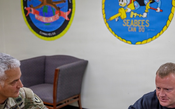 Col. Cornett visits with JROTC Cadre Members