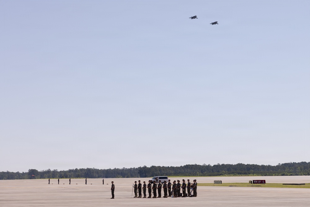 VMA-223 Harrier sundown ceremony