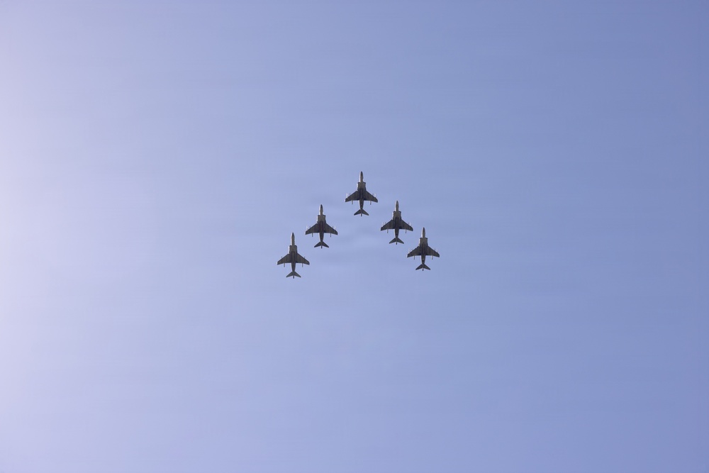 VMA-223 Harrier sundown ceremony