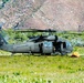 Idaho Army National Guard UH-60M Black Hawk helicopter crew conducts water bucket training.