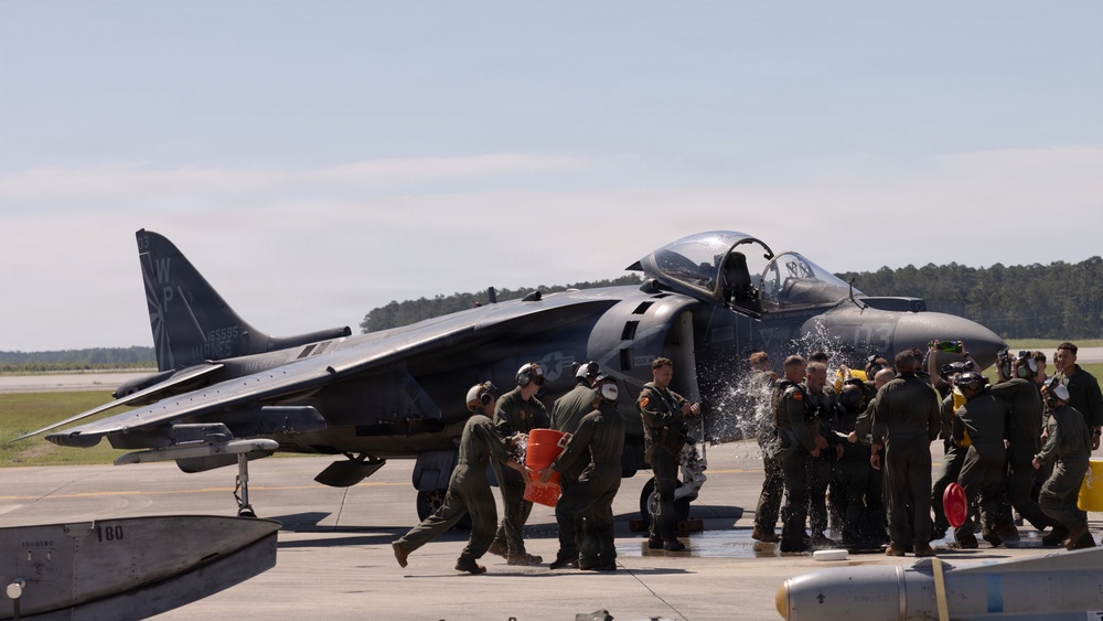 VMA-223 Harrier sundown ceremony