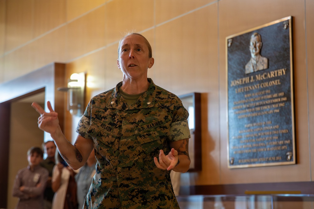 Marine Corps Support Facility New Orleans holds a promotion ceremony for Col. Angela Nelson