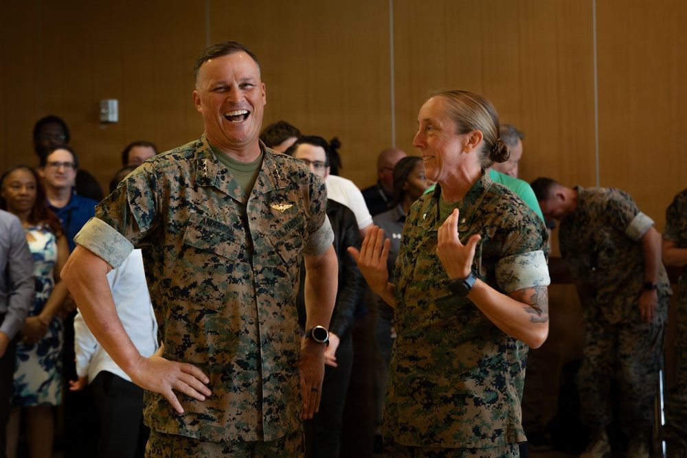 Marine Corps Support Facility New Orleans holds a promotion ceremony for Col. Angela Nelson