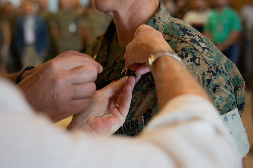 Marine Corps Support Facility New Orleans holds a promotion ceremony for Col. Angela Nelson