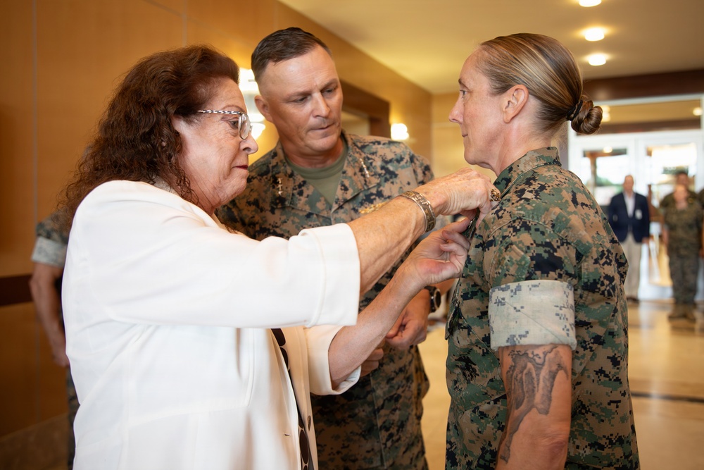 Marine Corps Support Facility New Orleans holds a promotion ceremony for Col. Angela Nelson