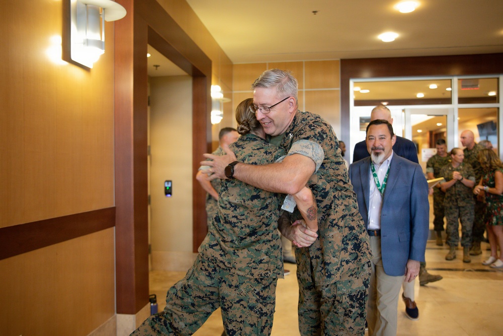 Marine Corps Support Facility New Orleans holds a promotion ceremony for Col. Angela Nelson