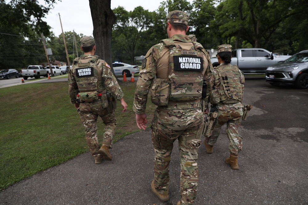 Tennessee National Guard Military Police Provide Security for a high-profile event