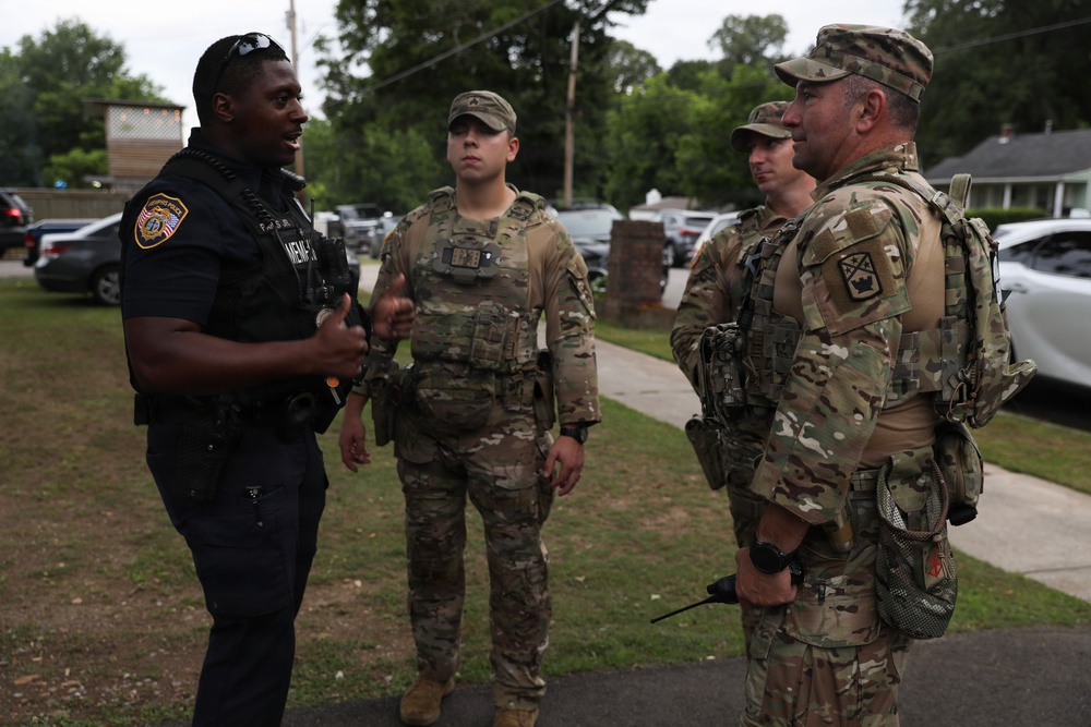 Tennessee National Guard Military Police Provide Security for a high-profile event