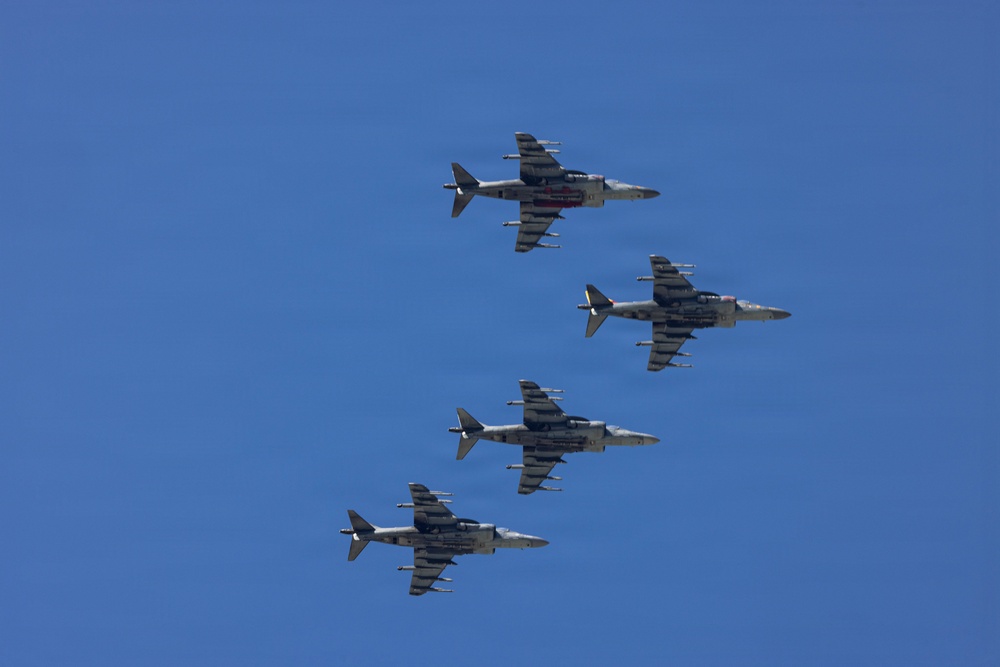 VMA-223 Harrier sundown ceremony