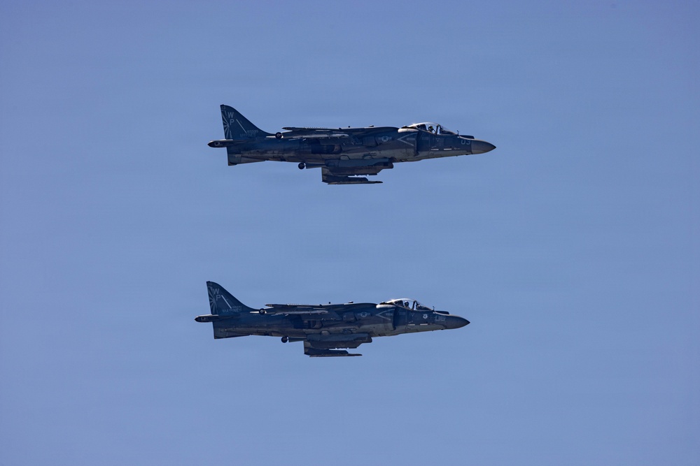 VMA-223 Harrier sundown ceremony