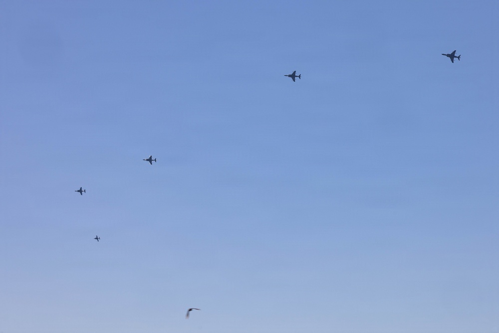 VMA-223 Harrier sundown ceremony