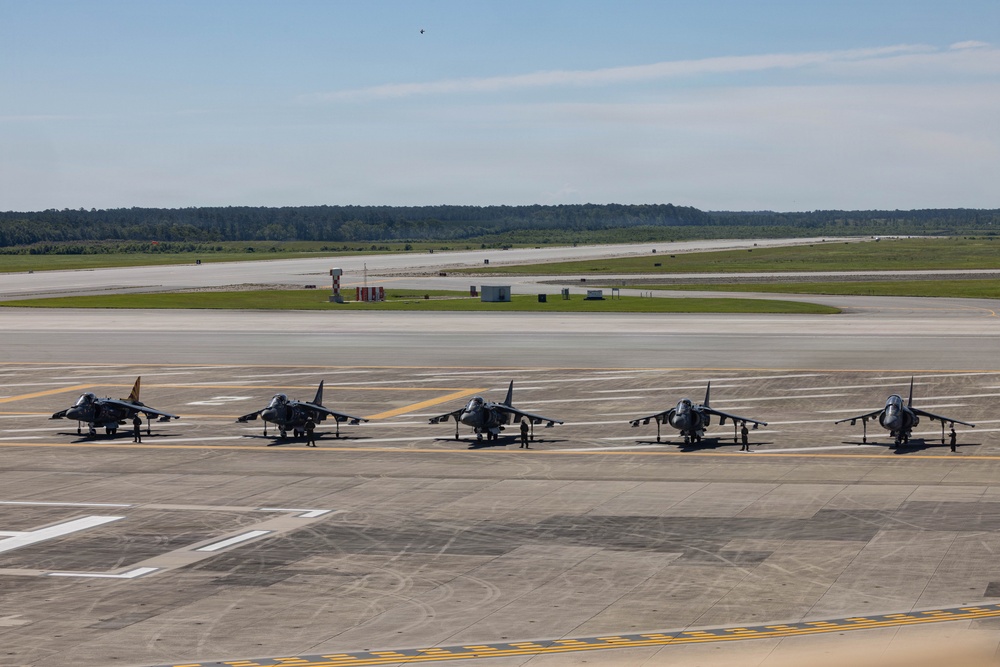VMA-223  Harrier sundown ceremony