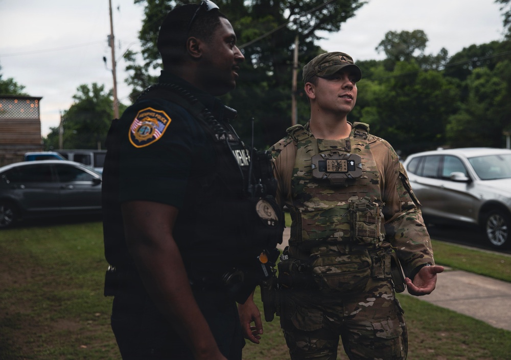 Tennessee National Guard Military Police Provide Security for a high-profile event