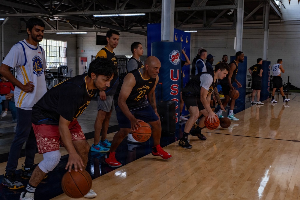 Coast Guard Base Alameda hosts Hoops for Troops event with Golden State Warriors