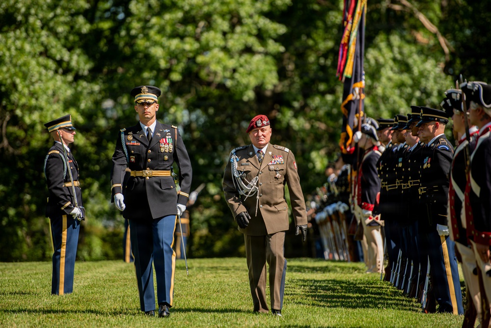 Army Full Honors Arrival for Lt. Gen. Marek Sokołowski, June 2, 2026