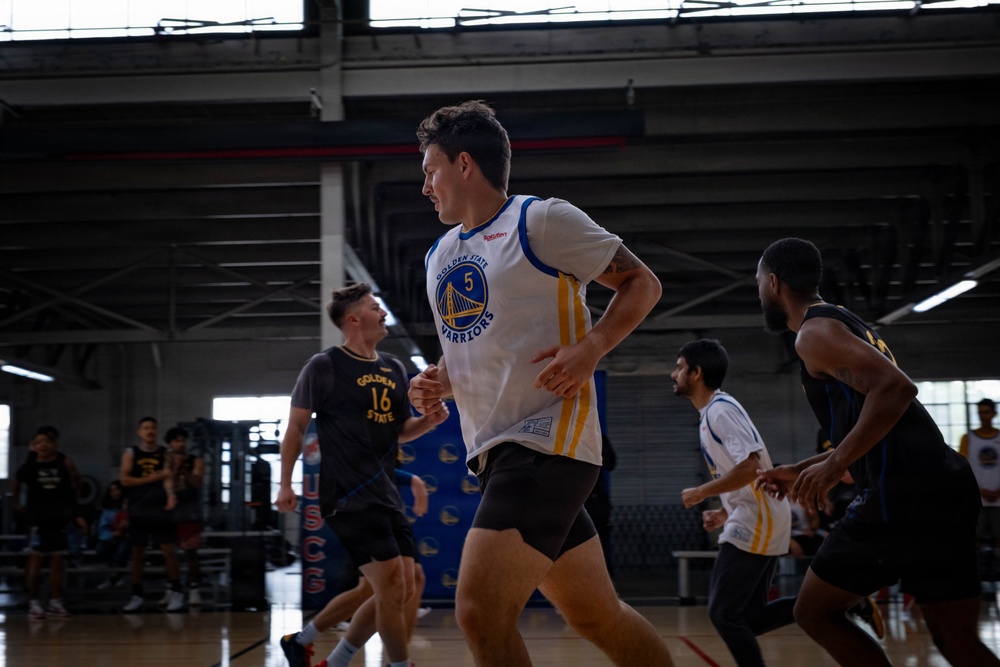 Coast Guard Base Alameda hosts Hoops for Troops event with Golden State Warriors