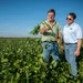 Soybean farmer with RMA employee