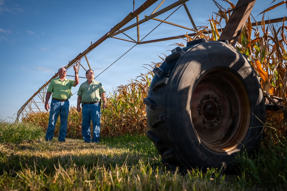 Illinois Corn Farmer with RMA employee